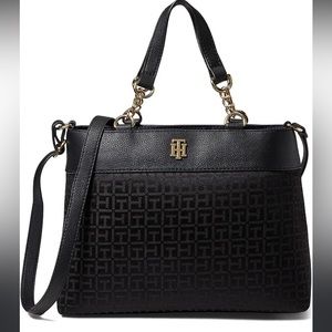 Tommy Hilfiger Camilla Il Convertible Satchel-Square Monogram Jacquard